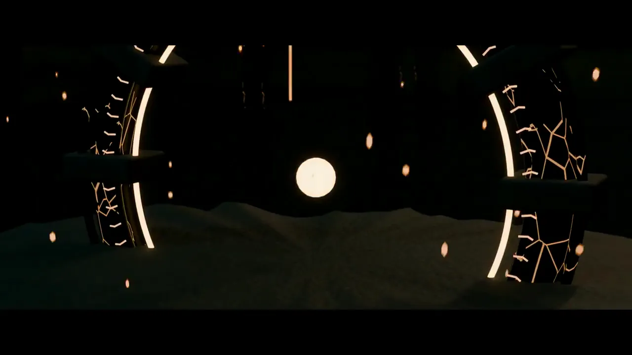 38-second fictional game trailer built entirely in code